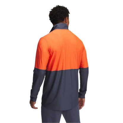 Grey-Orange - Back - Under Armour Mens Challenger Tracksuit Top