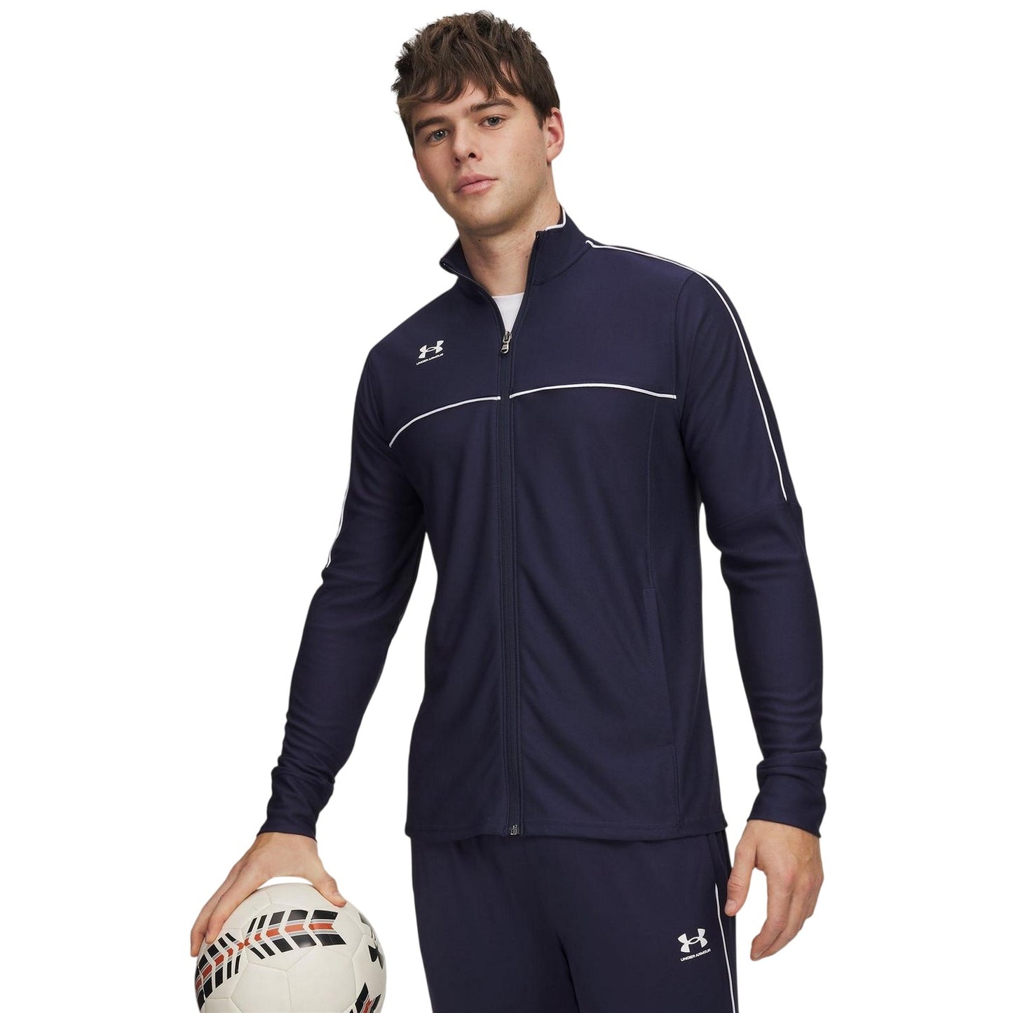 Midnight Navy - Front - Under Armour Mens Challenger Tracksuit Top