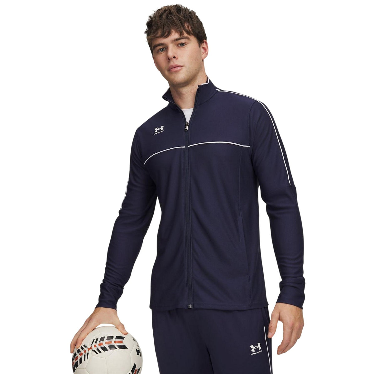 Midnight Navy - Front - Under Armour Mens Challenger Tracksuit Top