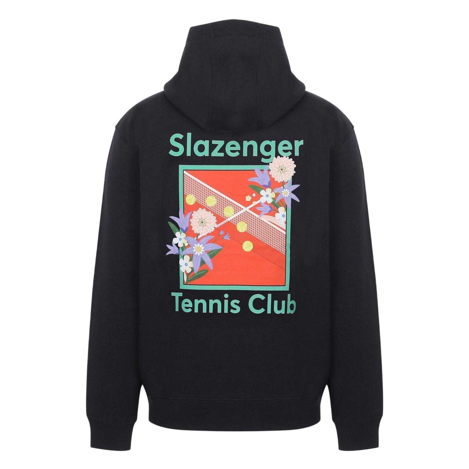 Black - Back - Slazenger Mens Tennis Club Hoodie
