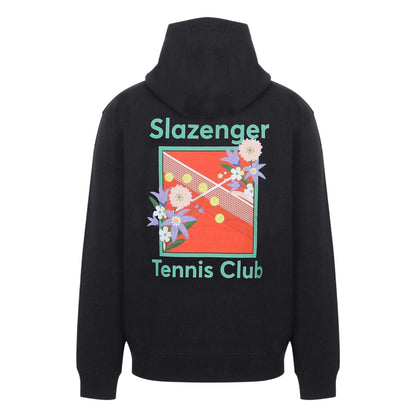 Black - Back - Slazenger Mens Tennis Club Hoodie
