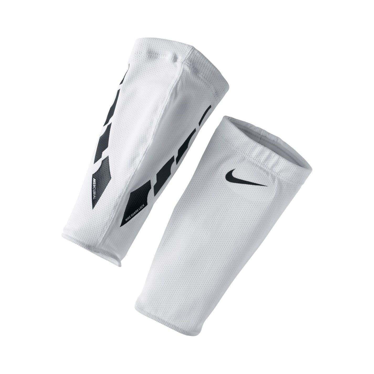 White-Black - Front - Nike Elite Swoosh Shin Guard Sleeves