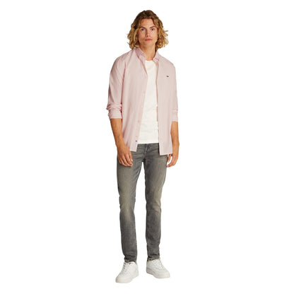 Pink - Lifestyle - Tommy Jeans Mens Collared Regular Shirt