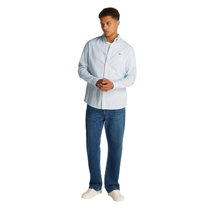 Sweet Blue - Lifestyle - Tommy Jeans Mens Collared Regular Shirt