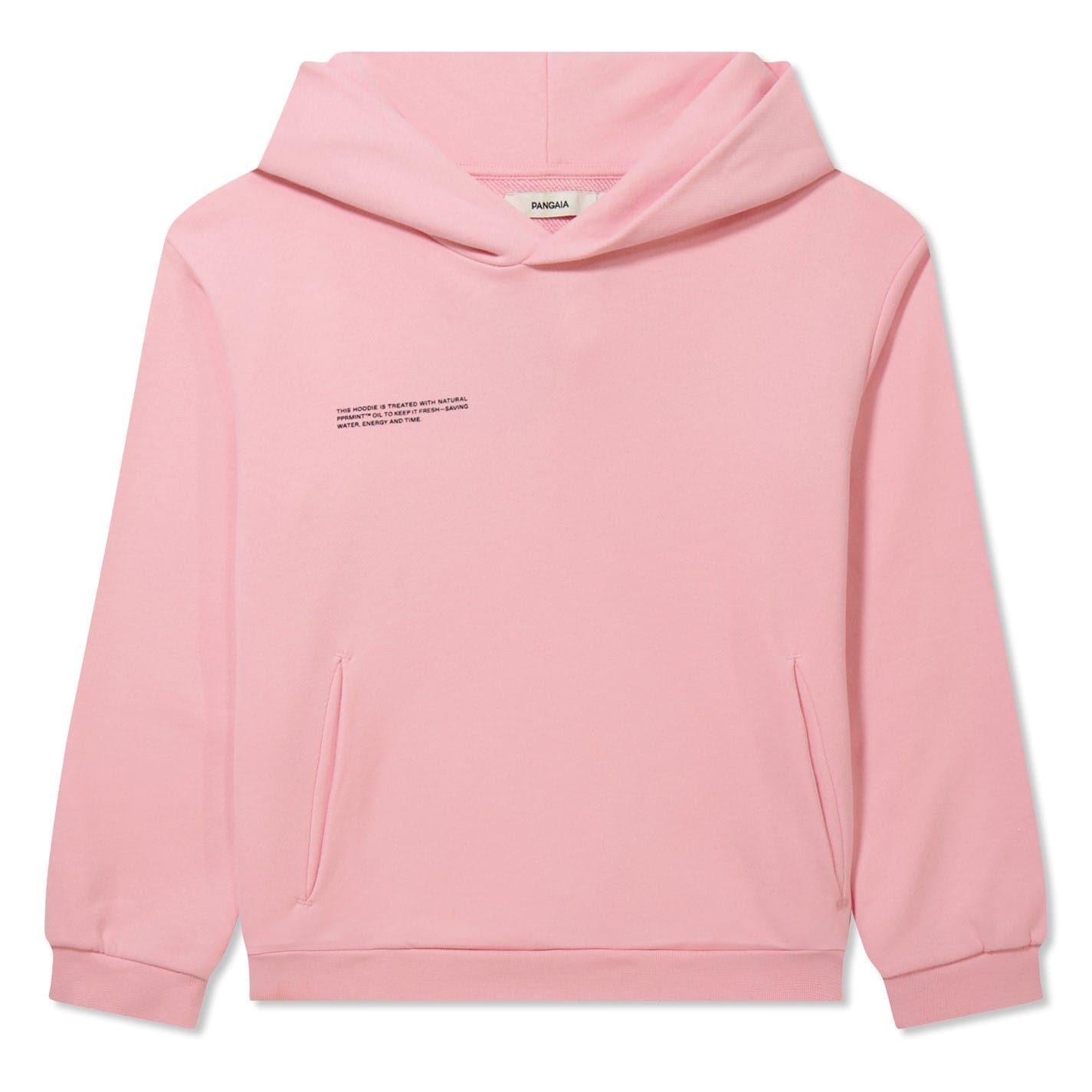 Pink - Front - Pangaia Childrens-Kids 365 Cotton Relaxed Fit Hoodie
