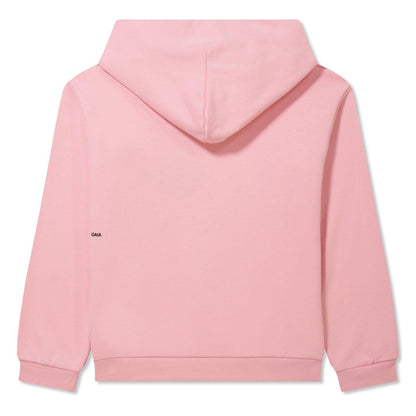 Pink - Back - Pangaia Childrens-Kids 365 Cotton Relaxed Fit Hoodie