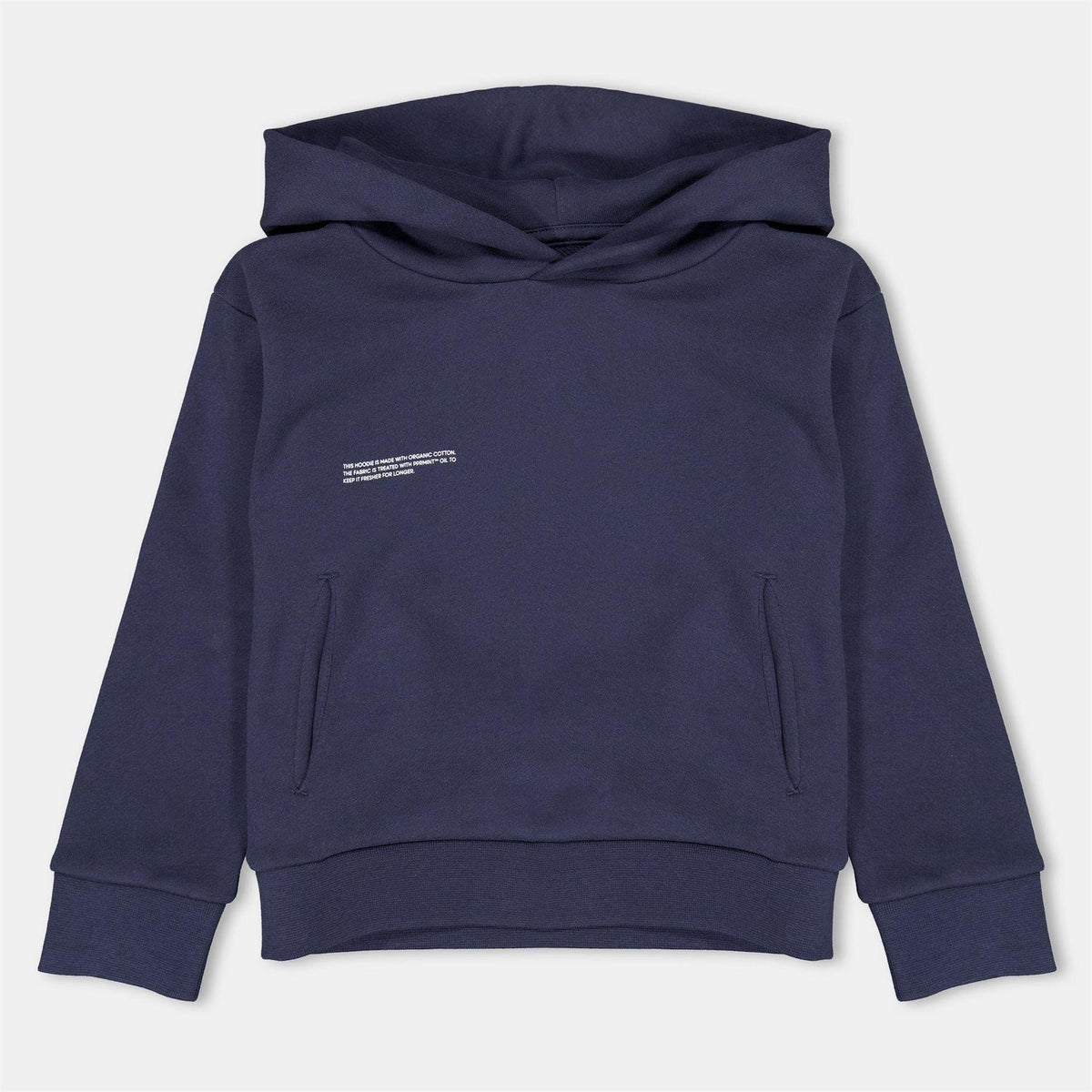 Navy Blue - Front - Pangaia Childrens-Kids 365 Cotton Relaxed Fit Hoodie