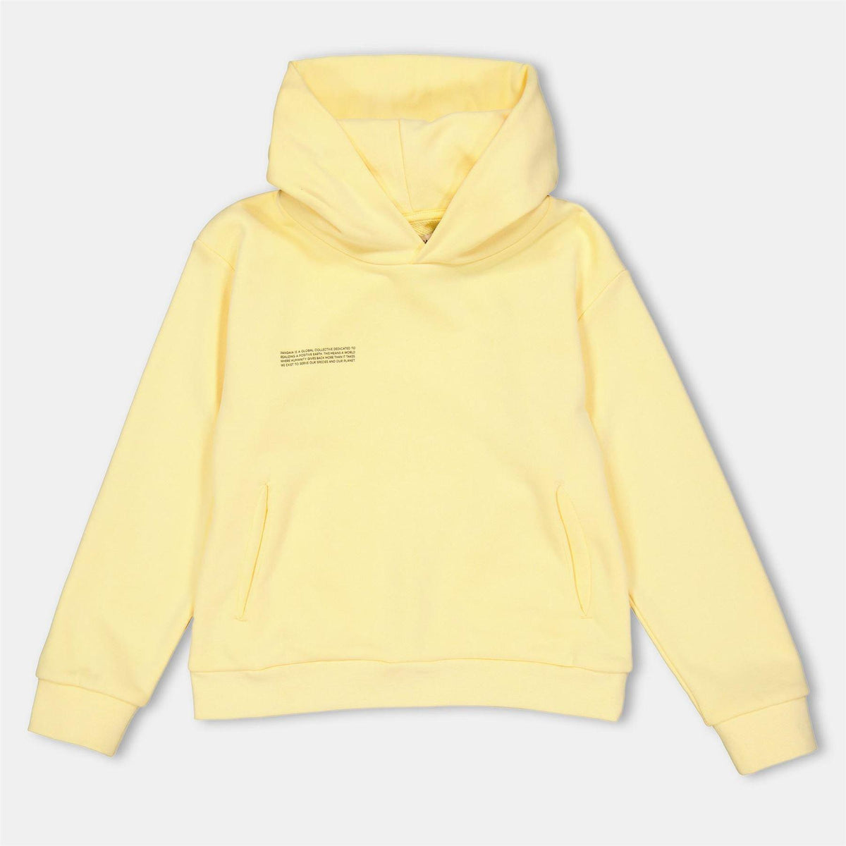 Yellow - Front - Pangaia Childrens-Kids 365 Cotton Relaxed Fit Hoodie