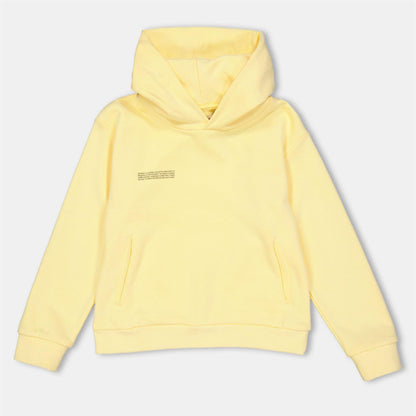 Yellow - Front - Pangaia Childrens-Kids 365 Cotton Relaxed Fit Hoodie
