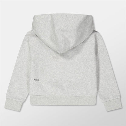 Grey Marl - Back - Pangaia Childrens-Kids 365 Cotton Relaxed Fit Hoodie