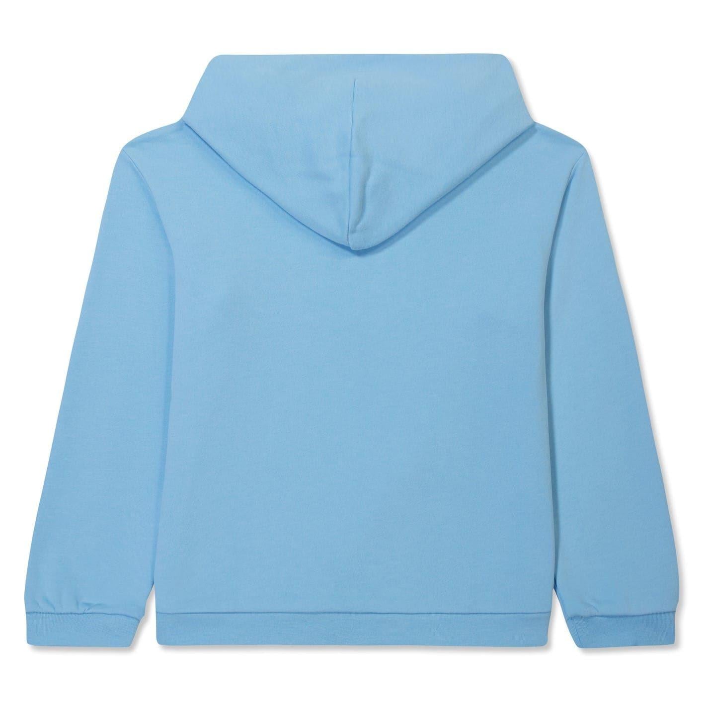 Celestial Blue - Back - Pangaia Childrens-Kids 365 Cotton Relaxed Fit Hoodie