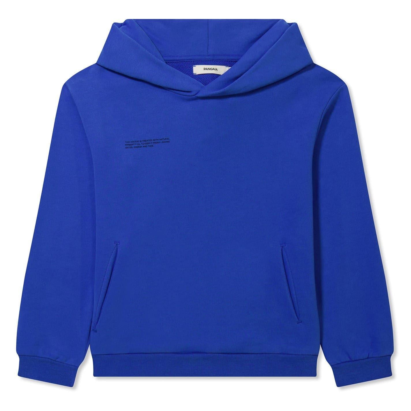 Cobalt Blue - Front - Pangaia Childrens-Kids 365 Cotton Relaxed Fit Hoodie
