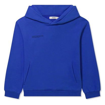 Cobalt Blue - Front - Pangaia Childrens-Kids 365 Cotton Relaxed Fit Hoodie
