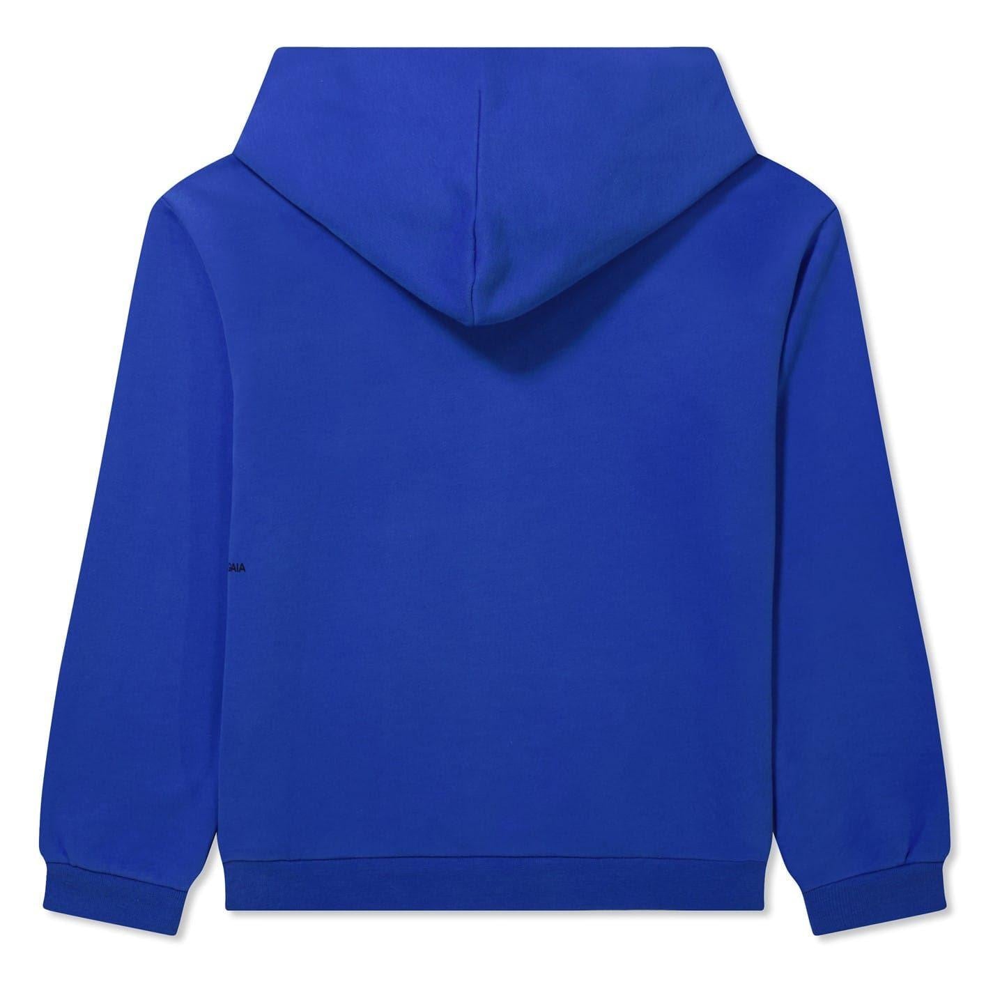 Cobalt Blue - Back - Pangaia Childrens-Kids 365 Cotton Relaxed Fit Hoodie