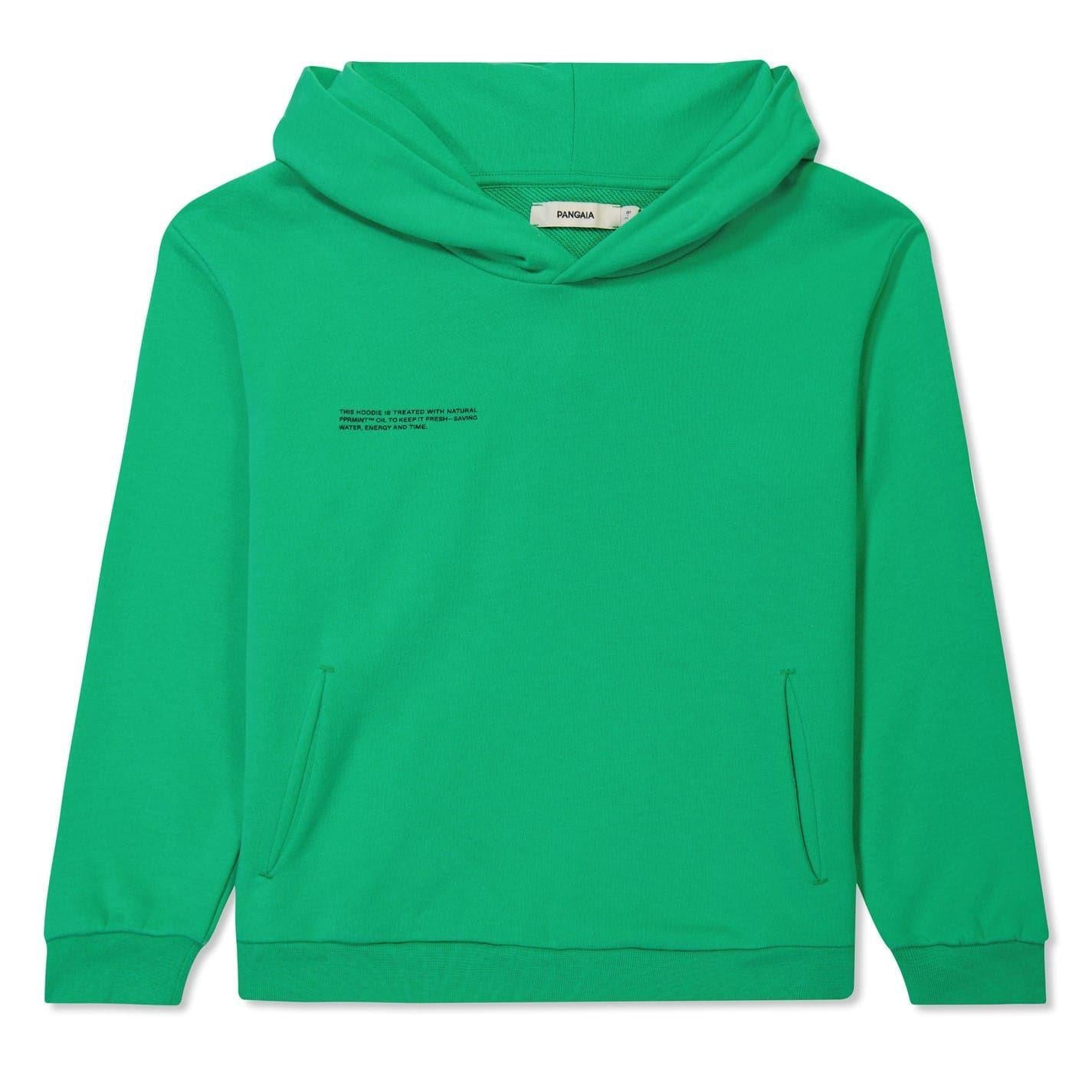Jade Green - Front - Pangaia Childrens-Kids 365 Cotton Relaxed Fit Hoodie