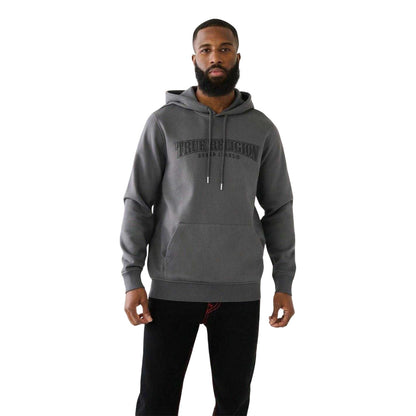 Iron Gate - Front - True Religion Mens Cotton Blend Drawstring Hoodie