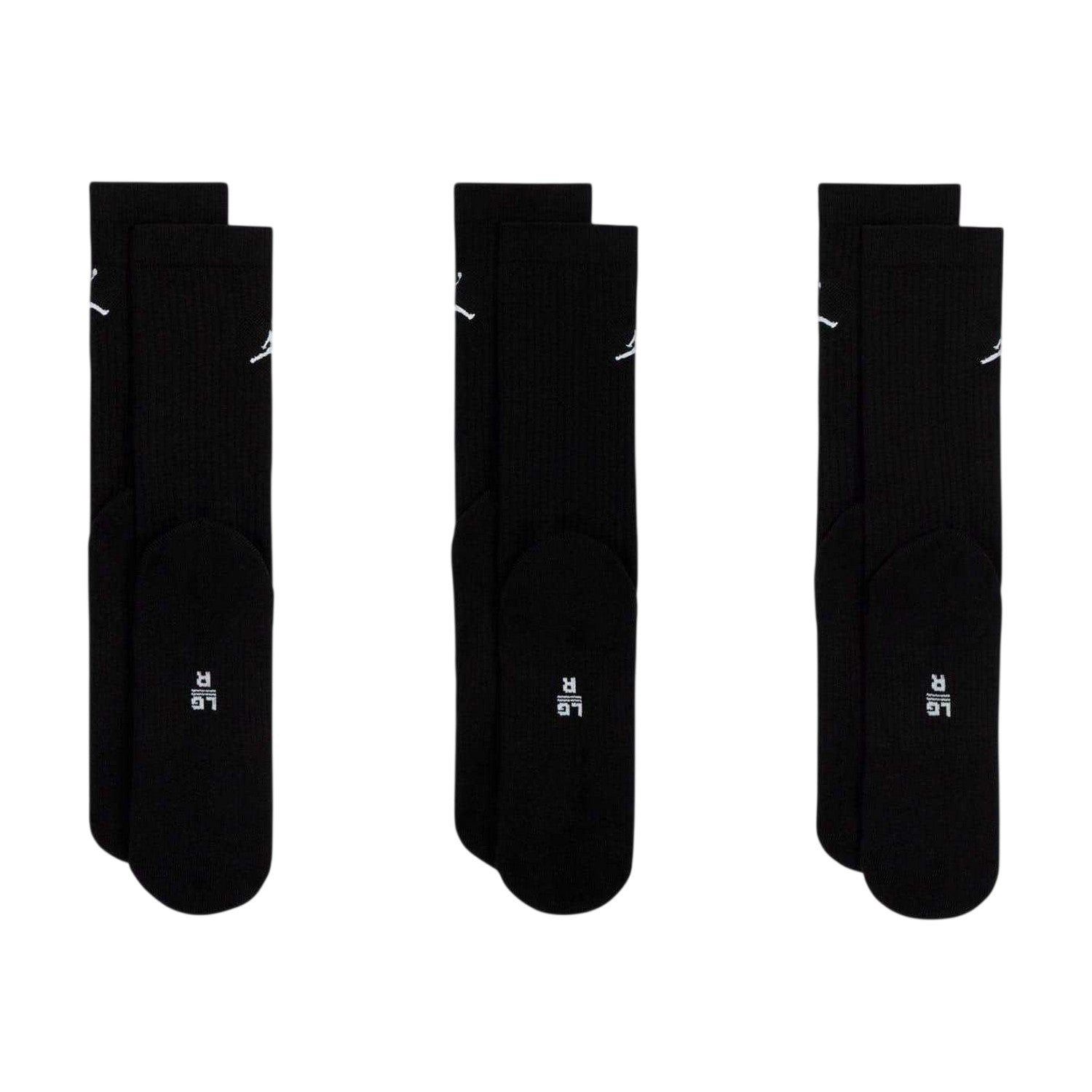 Black - Back - Nike Unisex Adult Everyday Crew Socks (Pack of 3)
