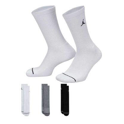 Multicoloured - Front - Nike Unisex Adult Everyday Crew Socks (Pack of 3)