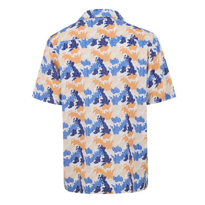 Orange Apricot - Back - Luke Mens Mamba Lettering Short-Sleeved Shirt