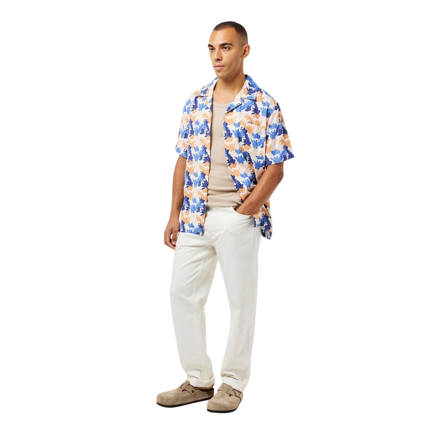 Orange Apricot - Lifestyle - Luke Mens Mamba Lettering Short-Sleeved Shirt