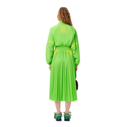 Green - Back - Lacoste Womens-Ladies Colour Block Sweatshirt Dress