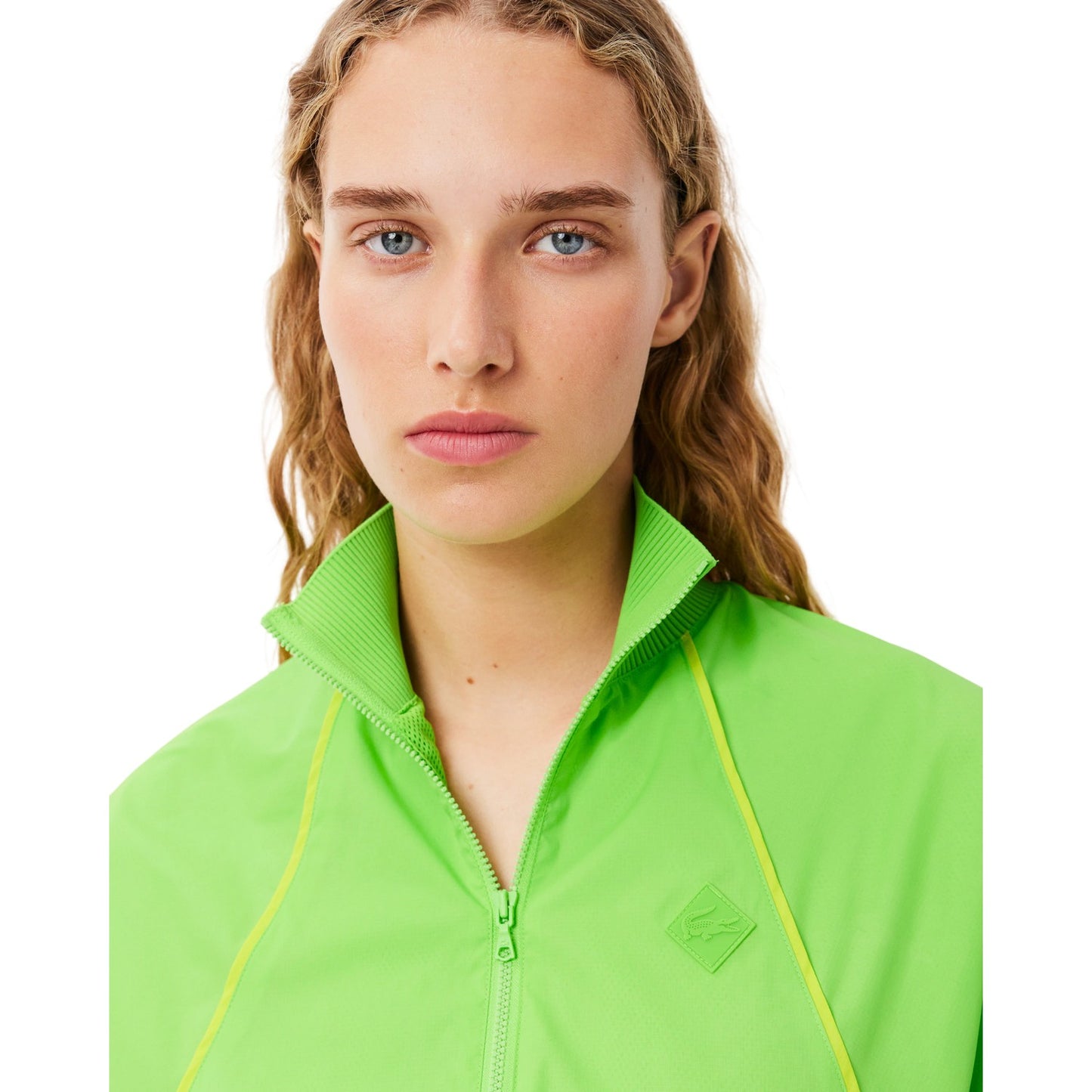 Green - Side - Lacoste Womens-Ladies Colour Block Sweatshirt Dress