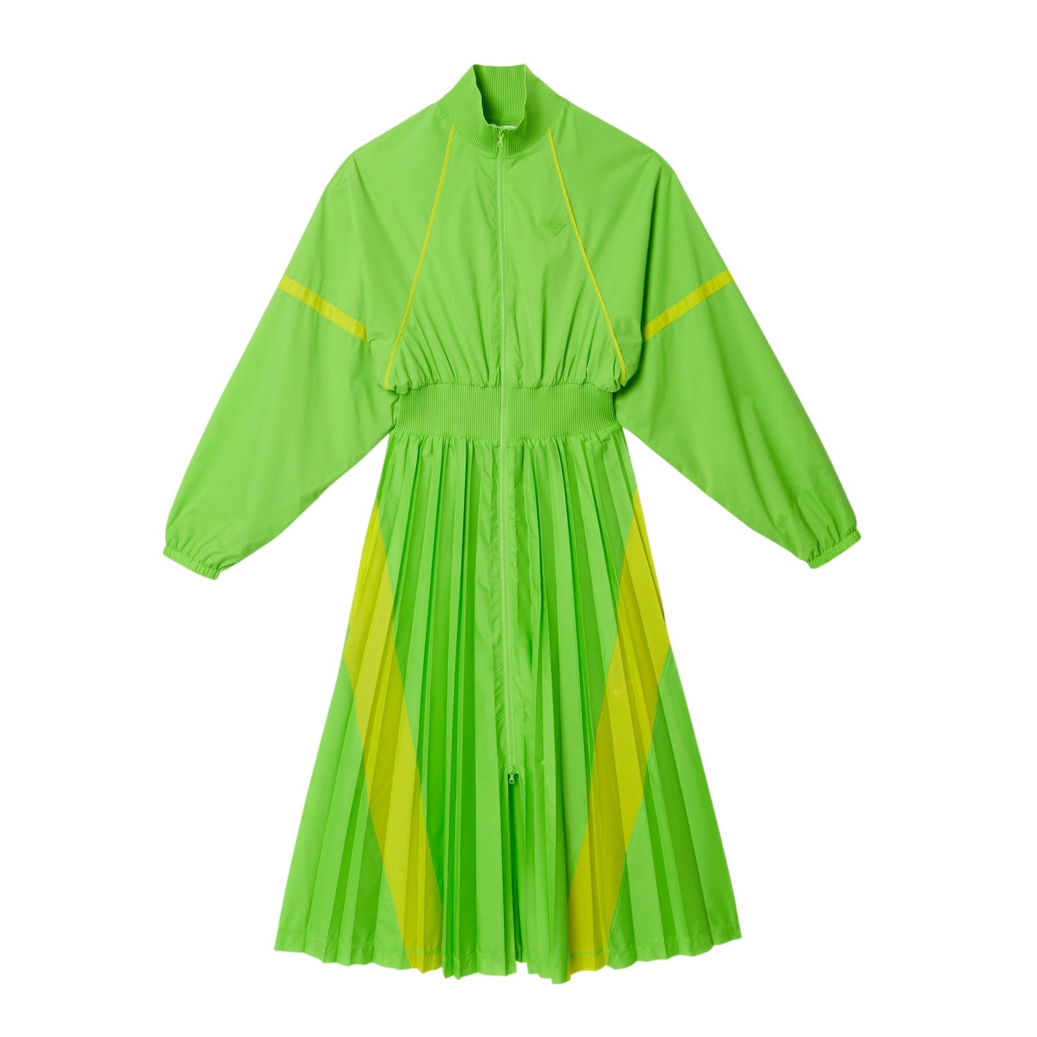 Green - Front - Lacoste Womens-Ladies Colour Block Sweatshirt Dress