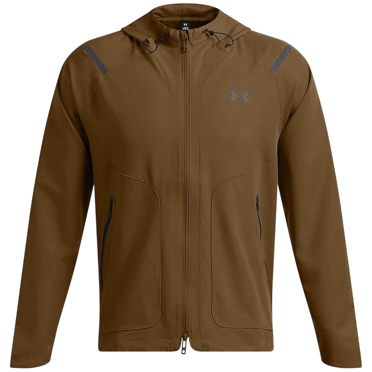 Brown - Front - Under Armour Mens Unstoppable Hooded Tracksuit Top