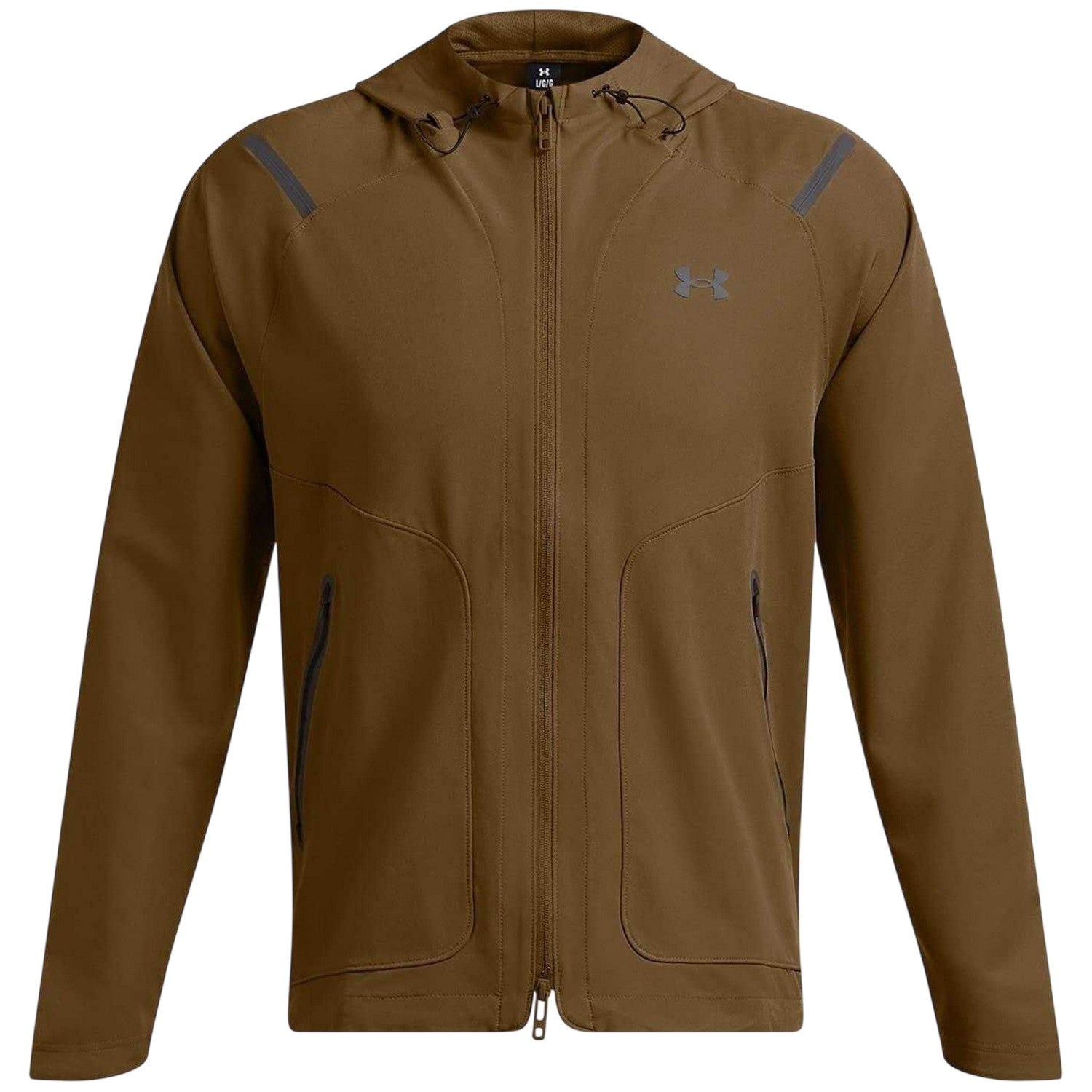 Brown - Front - Under Armour Mens Unstoppable Hooded Tracksuit Top
