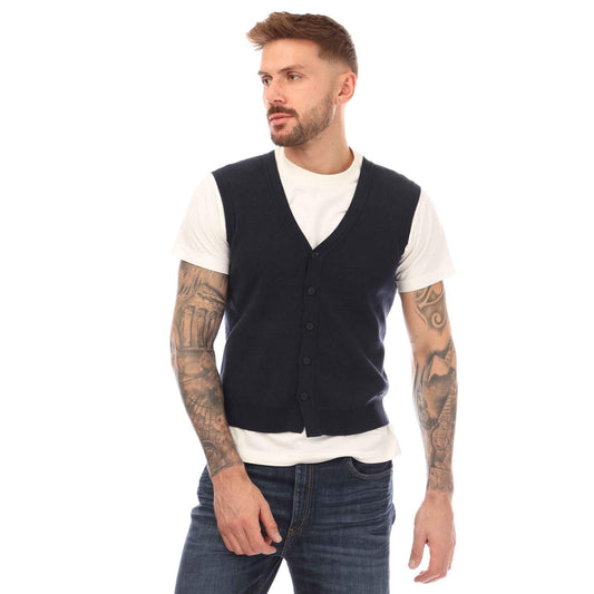 Dark Blue - Front - Boss Mens Kortility Vest Top