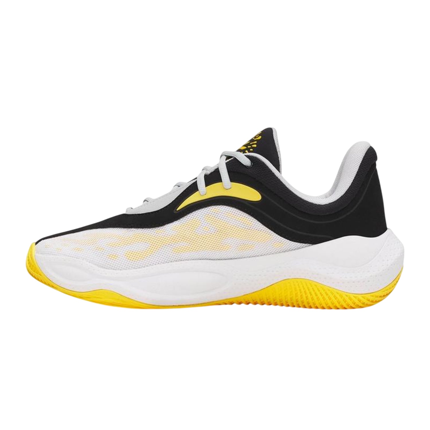 Black-White - Back - Under Armour Mens Curry Splash 25 Basketball Trainers