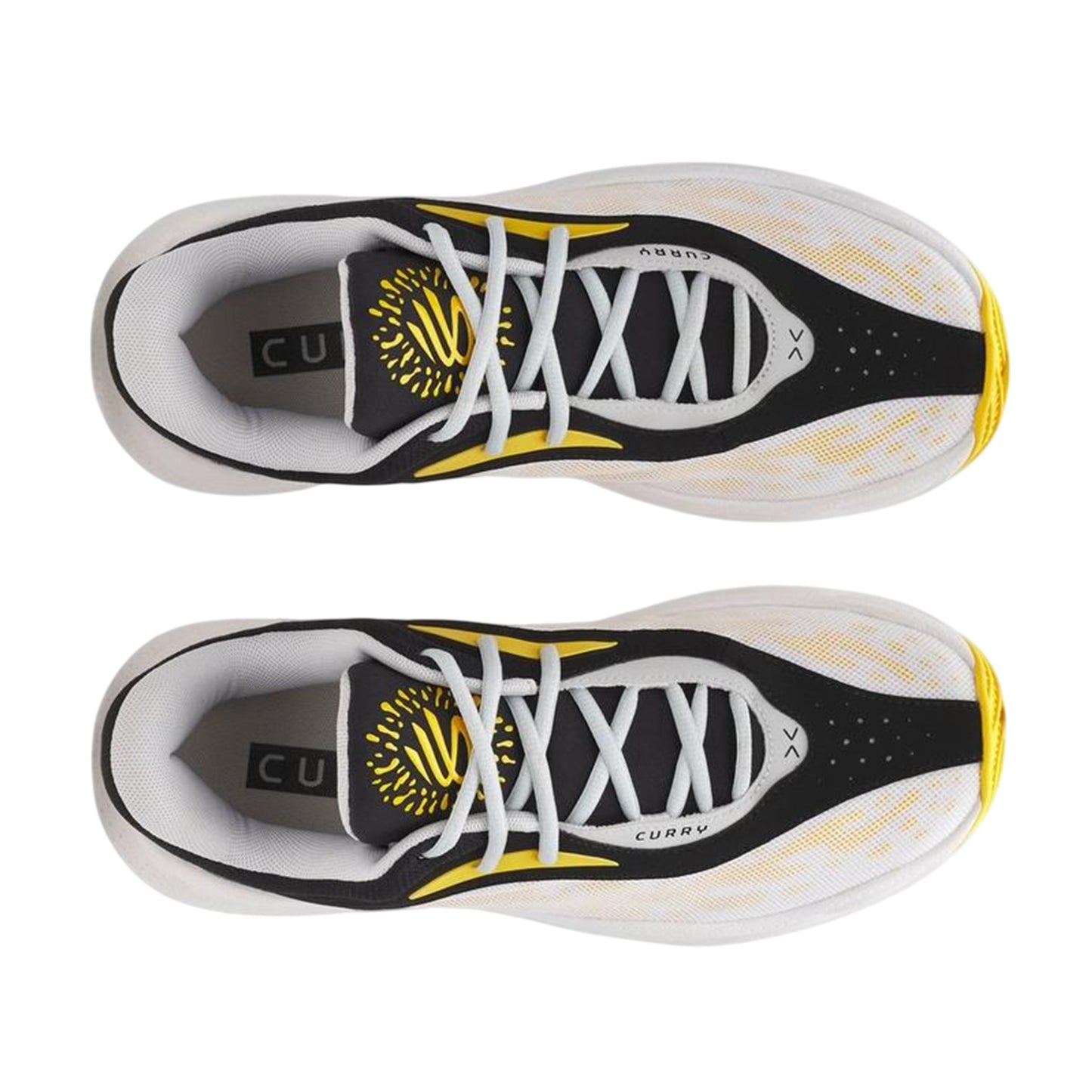 Black-White - Side - Under Armour Mens Curry Splash 25 Basketball Trainers