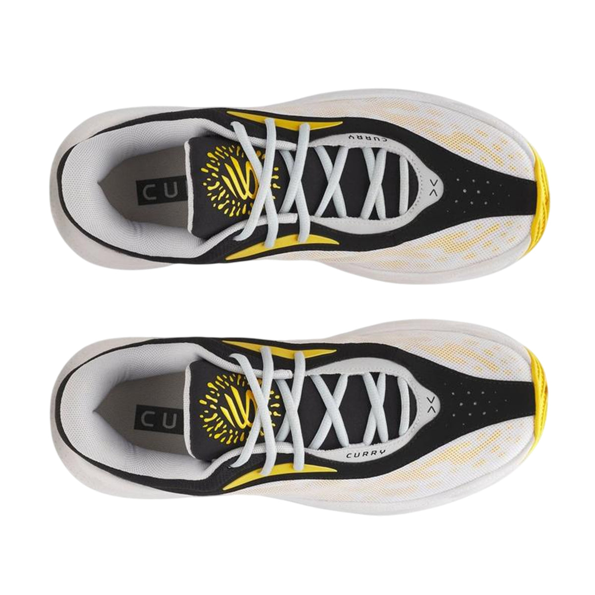 Black-White - Side - Under Armour Mens Curry Splash 25 Basketball Trainers