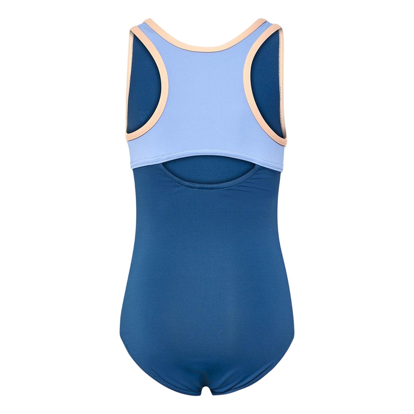 Dark Denim - Back - Hummel Girls Bell Logo One Piece Swimsuit