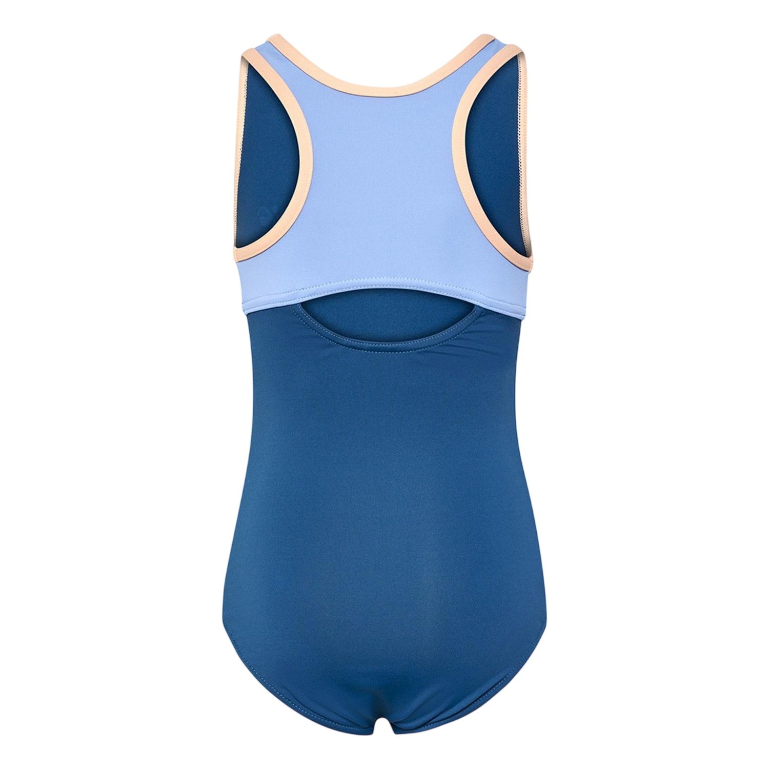 Dark Denim - Back - Hummel Girls Bell Logo One Piece Swimsuit