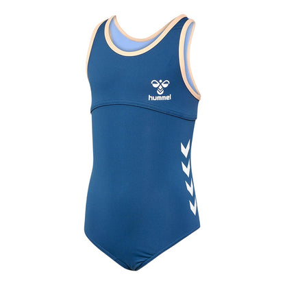 Dark Denim - Side - Hummel Girls Bell Logo One Piece Swimsuit