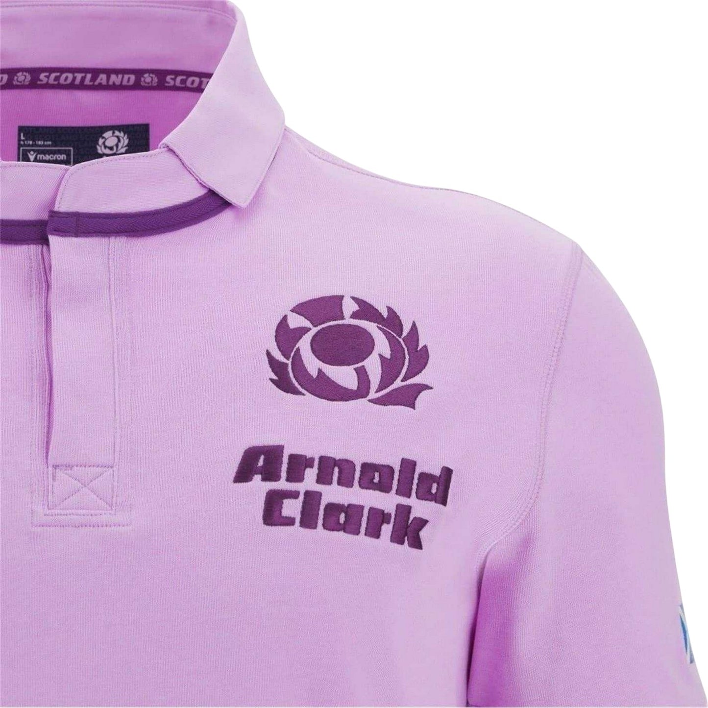 White - Side - Scotland RU Mens 25-26 Macron Polo Shirt