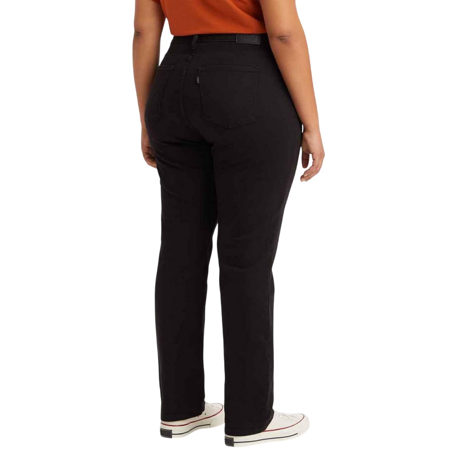 Black - Back - Levis Womens-Ladies 724 Plus High Rise Straight Jeans