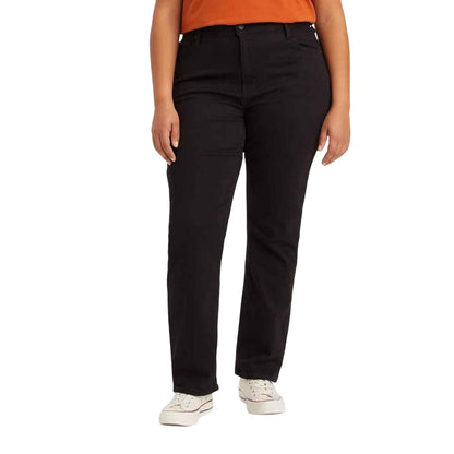 Black - Lifestyle - Levis Womens-Ladies 724 Plus High Rise Straight Jeans