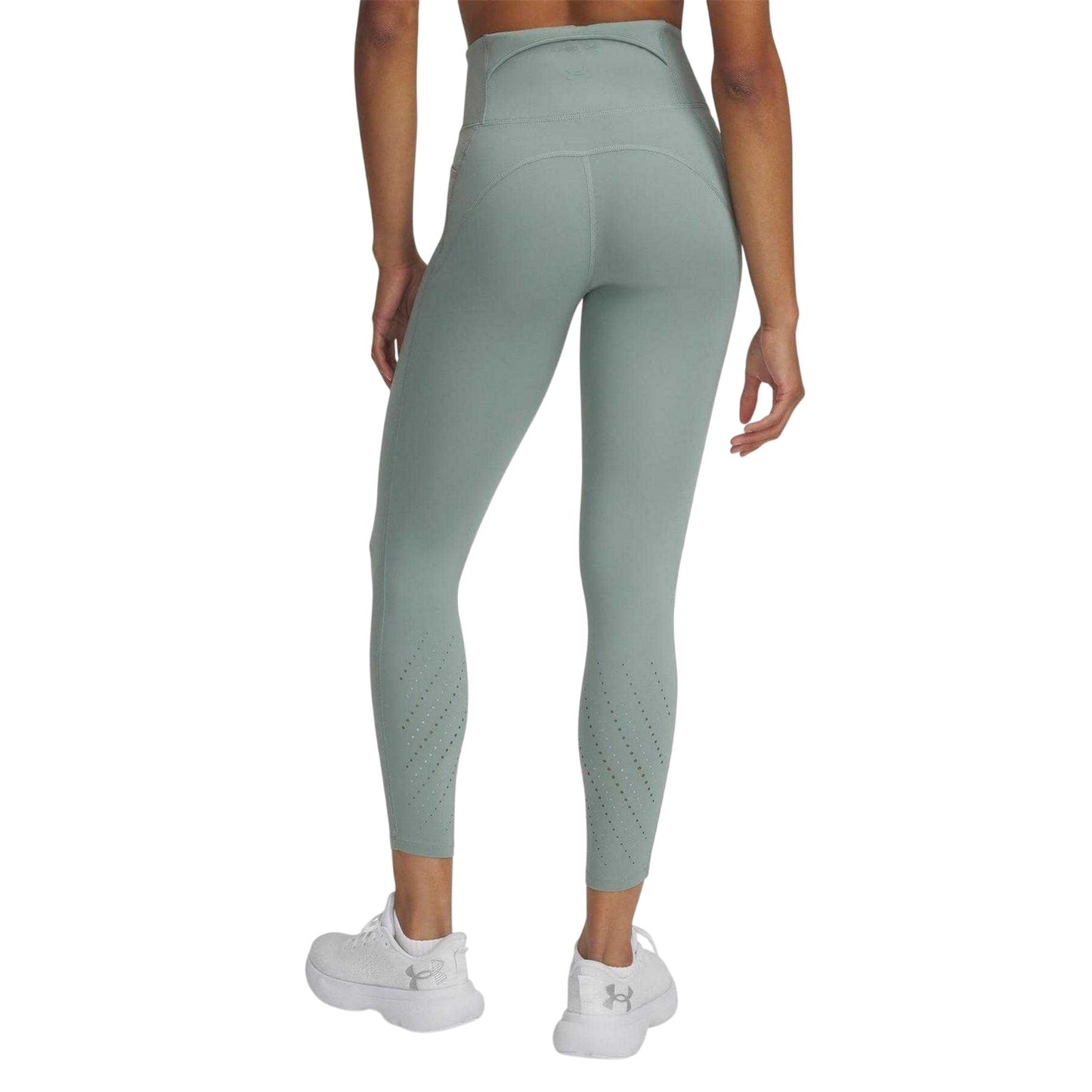 Green - Back - Under Armour Womens-Ladies HeatGear Leggings