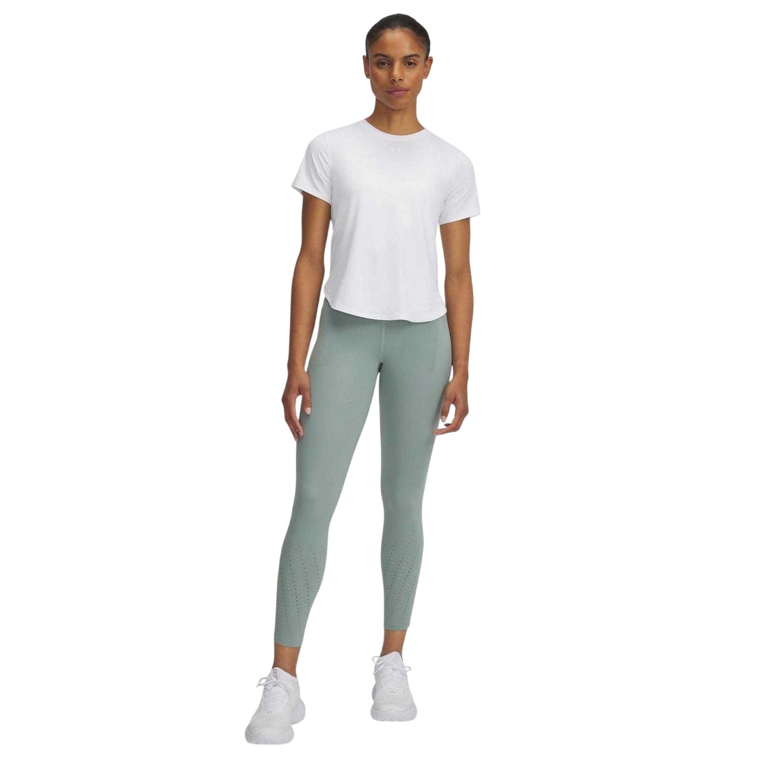 Green - Lifestyle - Under Armour Womens-Ladies HeatGear Leggings