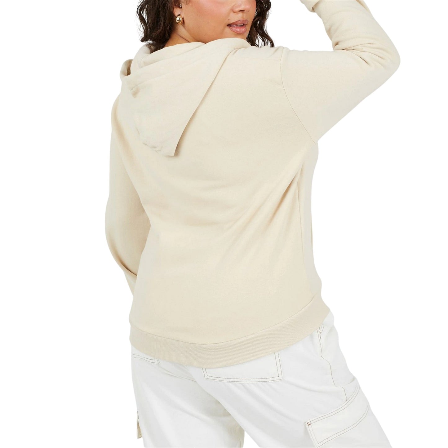 Stone - Back - Brave Soul Womens-Ladies Plus Full Zip Hoodie
