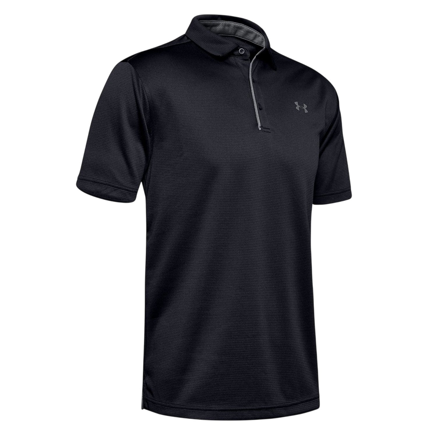 Black - Front - Under Armour Mens Tech Logo Polo Shirt