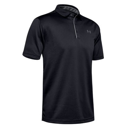 Black - Front - Under Armour Mens Tech Logo Polo Shirt