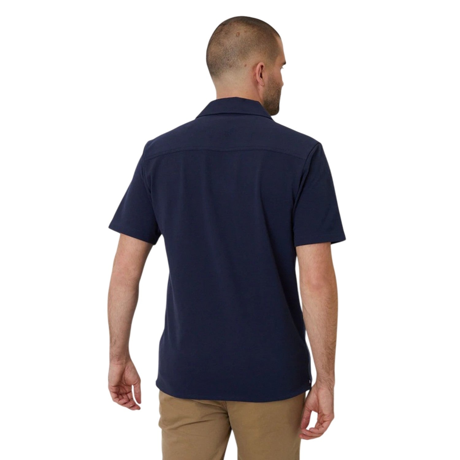 Navy - Back - Threadbare Mens Kaylian Regular Short-Sleeved Shirt