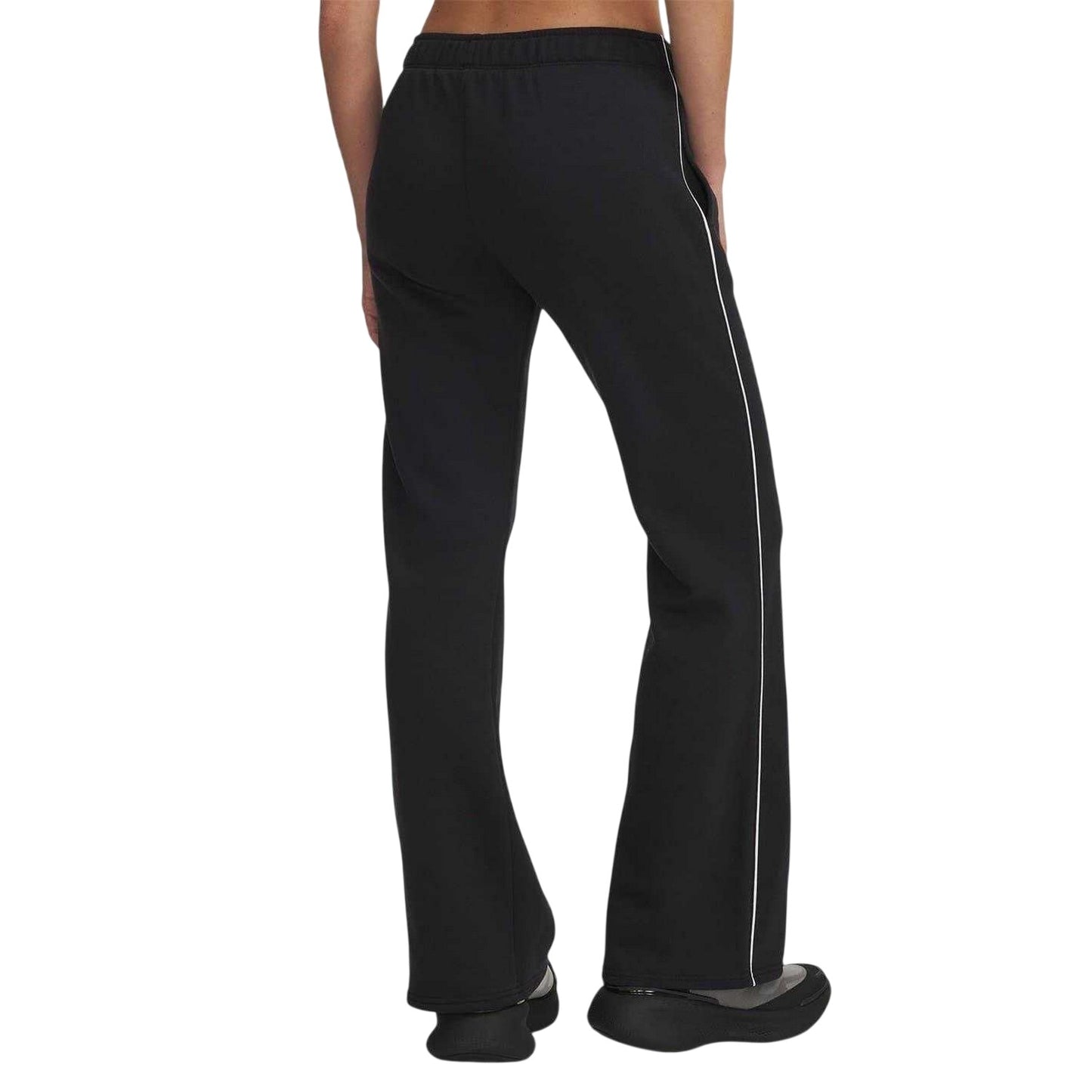 Black - Back - Under Armour Womens-Ladies Rival Side Stripe Flared Sweatpants