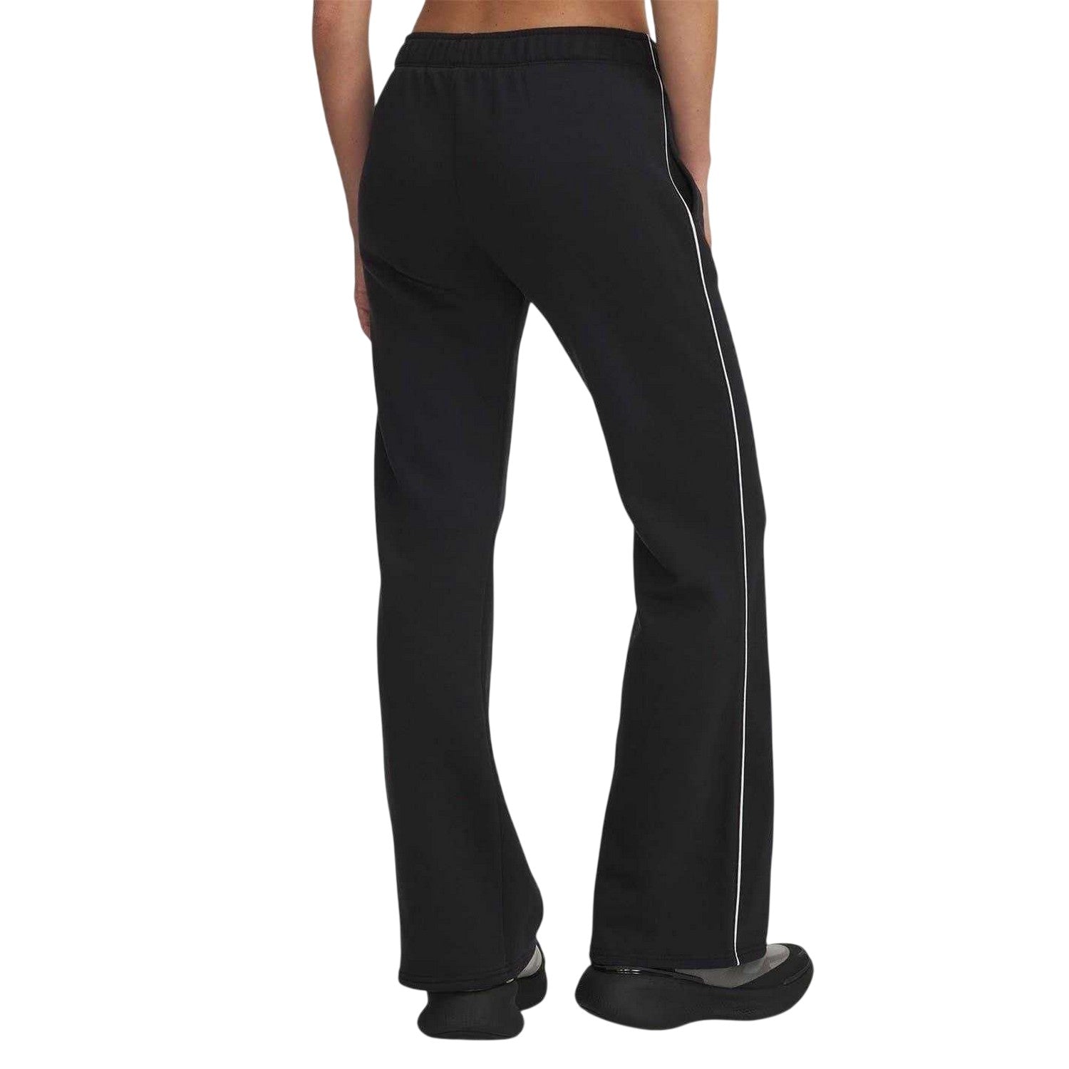 Black - Back - Under Armour Womens-Ladies Rival Side Stripe Flared Sweatpants