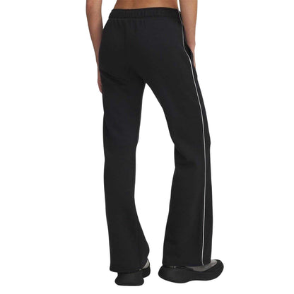 Black - Back - Under Armour Womens-Ladies Rival Side Stripe Flared Sweatpants
