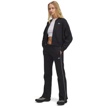 Black Melange - Lifestyle - Under Armour Womens-Ladies Rival Side Stripe Flared Sweatpants