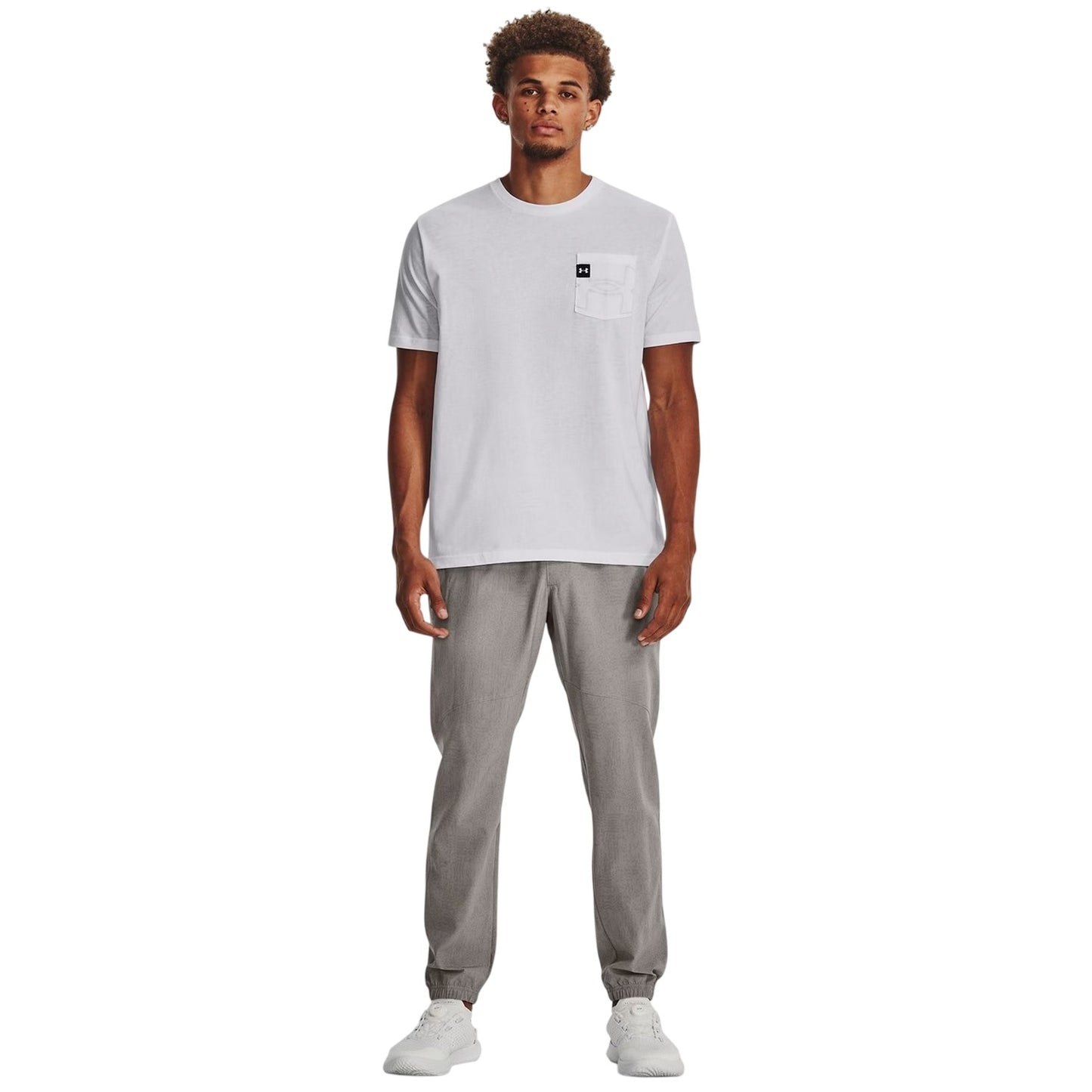 Grey - Lifestyle - Under Armour Mens Woven Stretch Regular Jogging Bottoms
